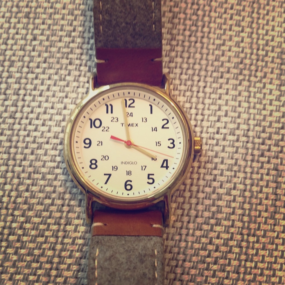Watch - Man’s Timex Gold White Face Cloth Band